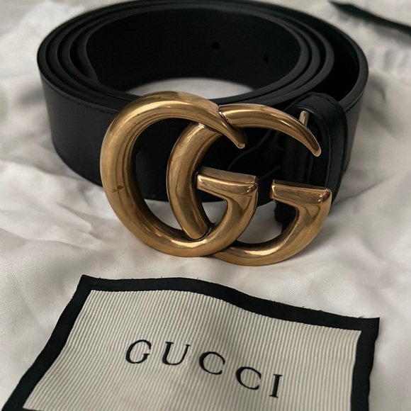 Gucci Accessories - Gucci Belt with Gold Hardware